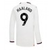 Manchester City Erling Haaland #9 Voetbalkleding Uitshirt 2023-24 Lange Mouwen